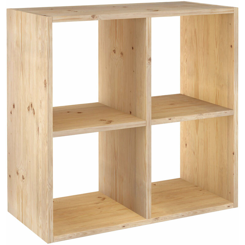 

Estantería Dinamic modular ASTIGARRAGA con 4 cubos de madera maciza de pino 70,8x70,8x33cm