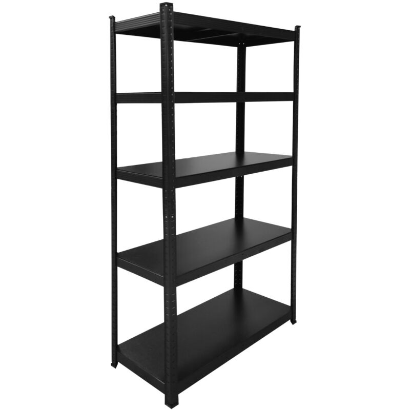 

Estantería Modular Negra con 5 Baldas Ajustables 180x90x40cm 875Kg 7house