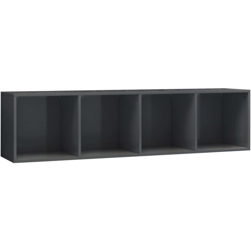 

Estantería/Mueble para TV 143x30x36 cm Gris Brillante - Gris - Vidaxl