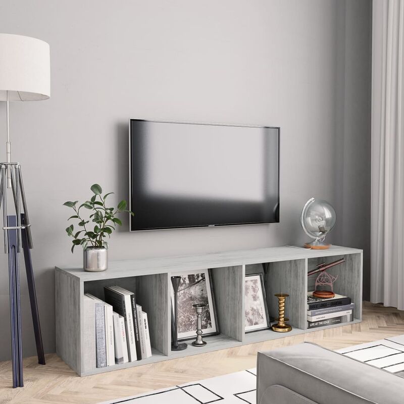 

Estanteria/mueble para TV gris hormigon 143x30x36 cm