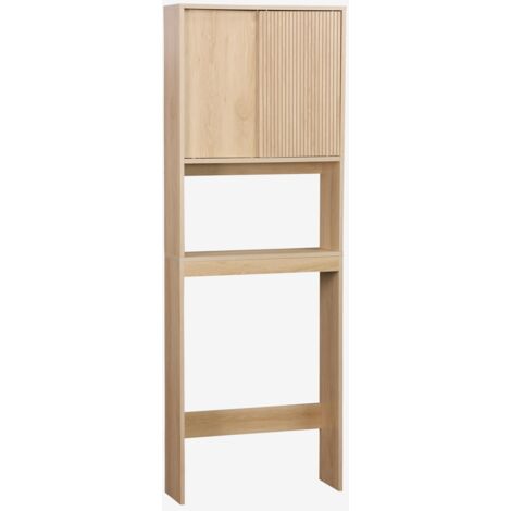 Estantería / Mueble WC escandinavo decorado en madera