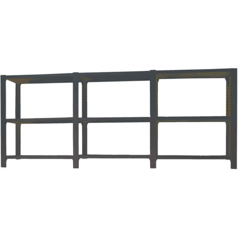 Estantería OFFICLICK 3/400 metal i+a+a antracita/antraci