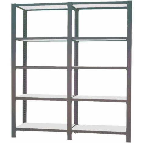 Estantería OFFICLICK 5/300 metal i+a antracita/blanco