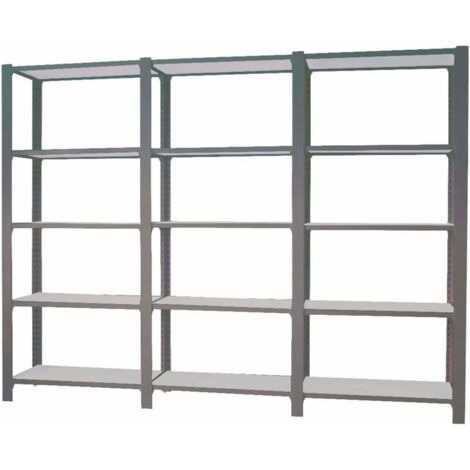 Estantería OFFICLICK 5/400 metal i+a+a antracita/galva