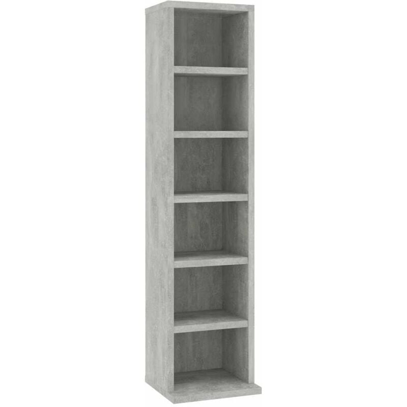 

vidaXL Estantería para CDs de Aglomerado 21x20x88 cm Gris Hormigón - Gris