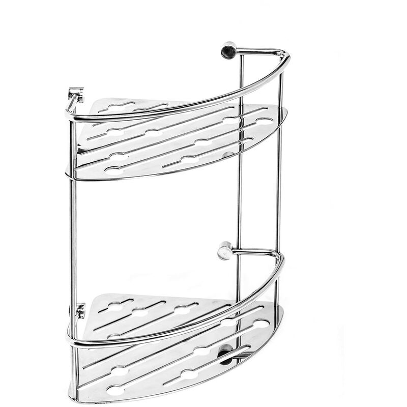 

Estantería para ducha 2 estantes jabonera portaobjetos de acero mod. Thin Line
