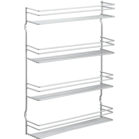 Estantería para especias de pared Pepito 4 alturas plateado Metaltex