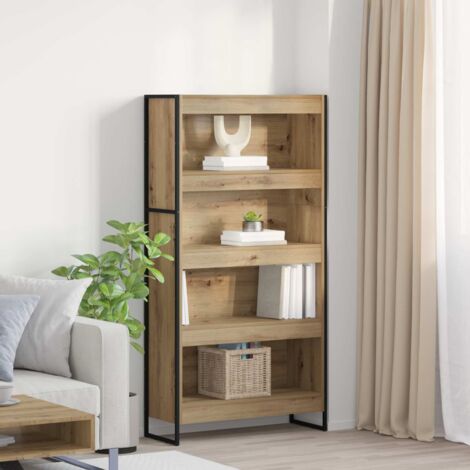 Estantería para libros 2 pcs Roble Artesanal 80 x 30 x 155 cm