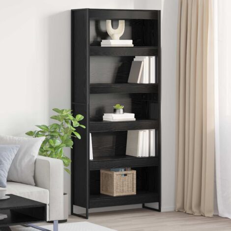 Estantería para libros 2 pcs Roble Negro 80 x 30 x 189,5 cm