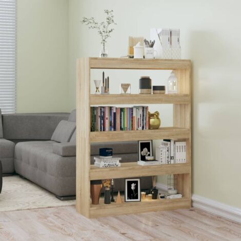 Estantería para Libros Librería Divisor de espacios madera pino blanco  60x35x103 cm ES56682A