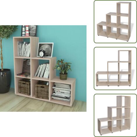 Estantería para libros - vidaXL Estantería librería en forma de escalera 107 cm blanca - Estantería para coleccionables