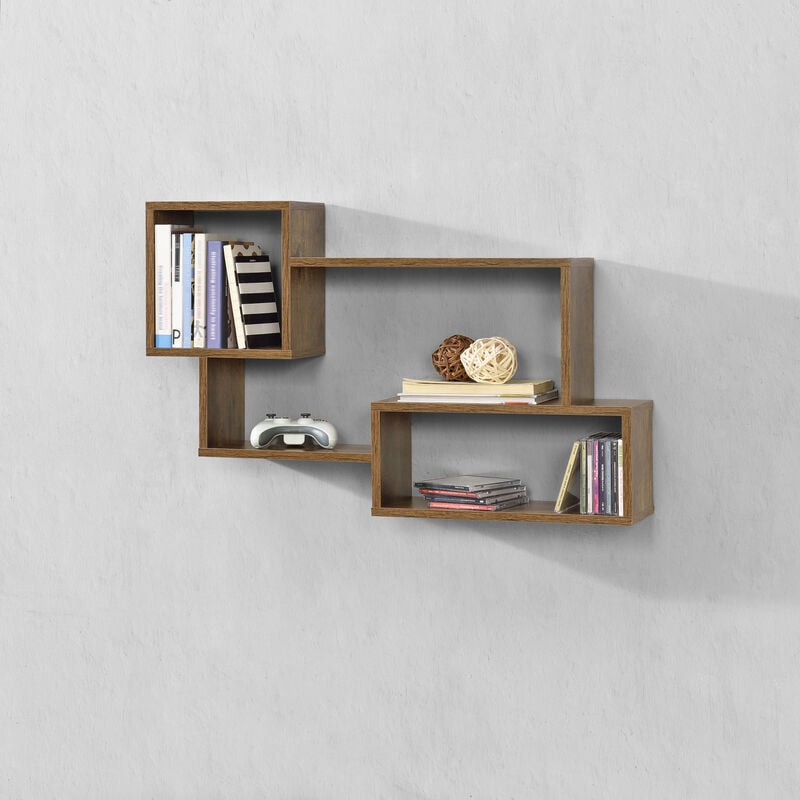 

Estantería para Pared Kvinesdal - 87 x 18 x 54 cm - con 3 Compartimientos de Almacenamiento - Estante Flotante - Decoración de Salón o Dormitorio
