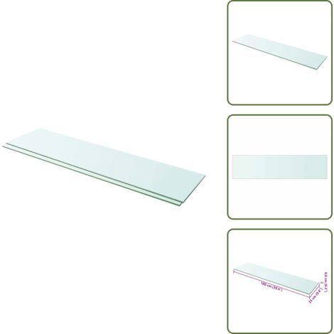 Estantería para pared - vidaXL Estantes 2 unidades panel de vidrio transparente 100x25 cm - Estantería de cristal templado