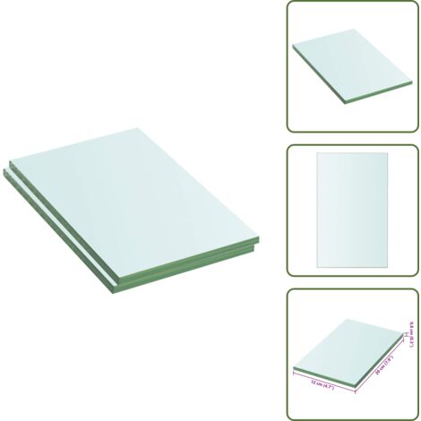 Estantería para pared - vidaXL Estantes 2 unidades panel de vidrio transparente 20x12 cm - Estantería de cristal templado