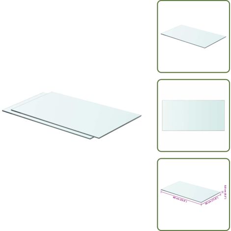 Estantería para pared - vidaXL Estantes 2 unidades panel de vidrio transparente 60x30 cm - Estantería de cristal templado