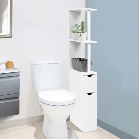 Estantería para WC WILLY 2 puertas blanca