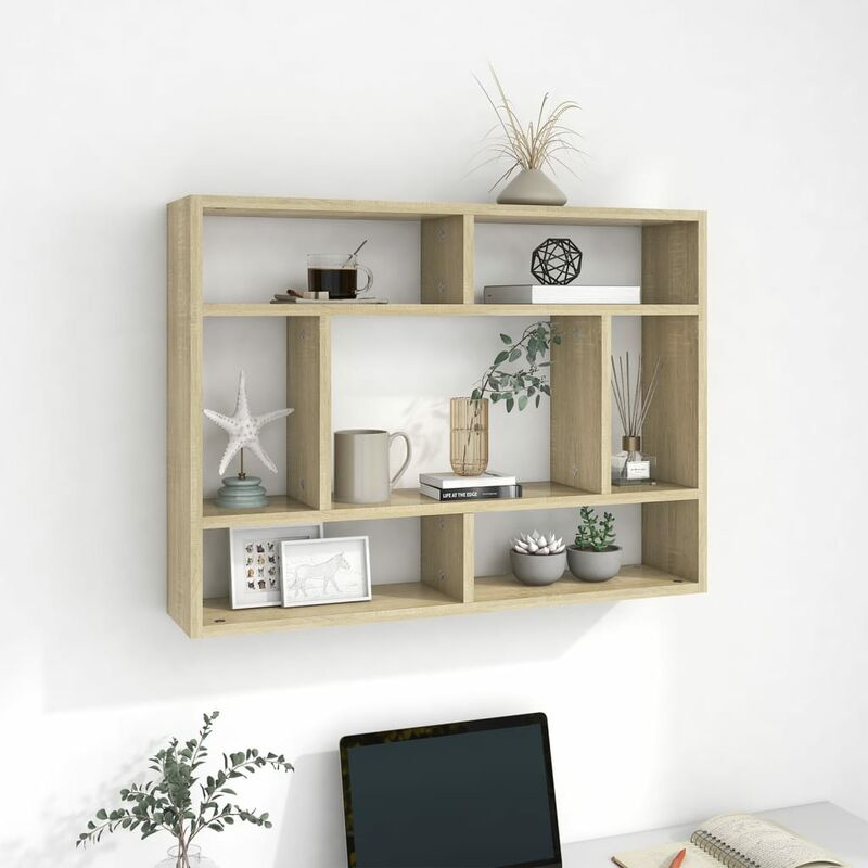 

Estantería pared aglomerado color roble Sonoma 75x16x55 cm