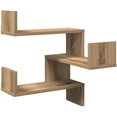 Estantería pared de esquina madera roble artisan 40x40x49,5 cm vidaXL