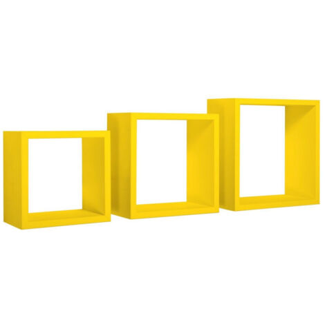 Estantería Pesadilla Tris Amarillo Canario 35x35, 30x30, 25x25 cm - Sanitec