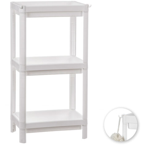 Estanteria plastico 3 baldas blanca 35,5x23x75 cm balette