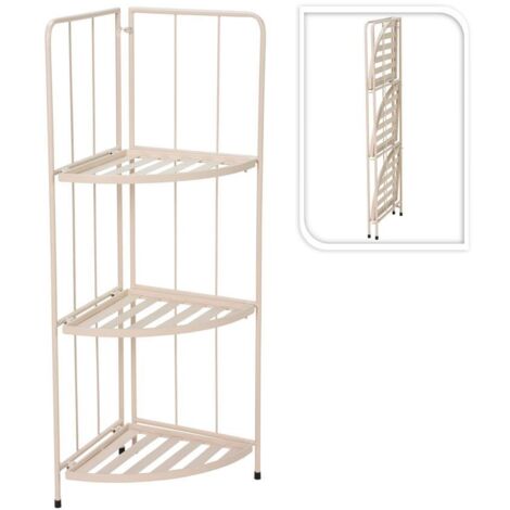 ESTANTERIA PLEGABLE ESQUINA 42x30x90 CM BLANCA
