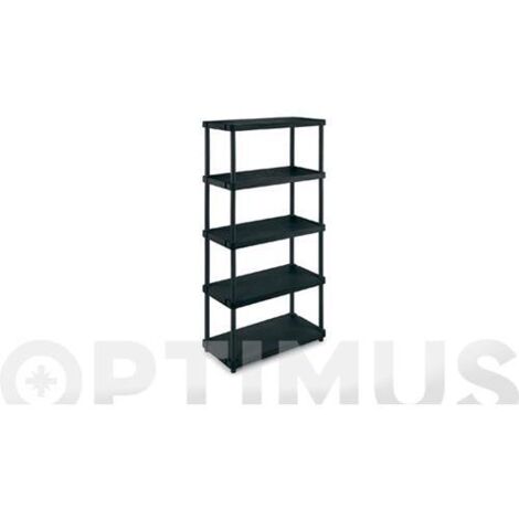 Estanteria resina JOBGAR 4080/5c. 5 estantes resina negra 1002694