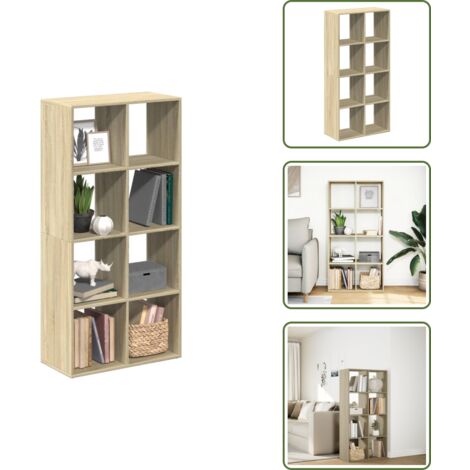 Estantería roble - vidaXL Librería divisor madera ingeniería roble Sonoma 69,5x29x137,5cm - Estantería Sonoma