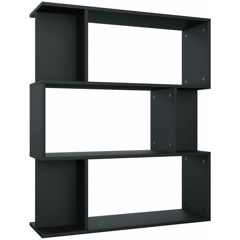 

vidaXL Estantería/Separador de Ambientes Aglomerado 80x24x96 cm Negro - Negro