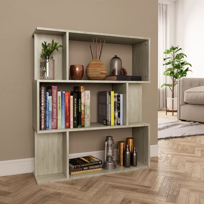 

Estanteria/separador de ambientes aglomerado Sonoma 80x24x96 cm