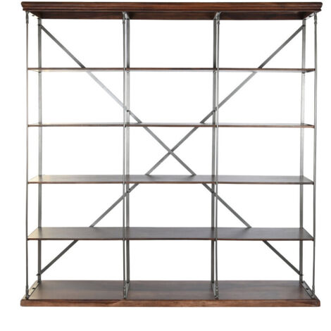 Estanteria Sheesham Metal 213X43X220 Marron