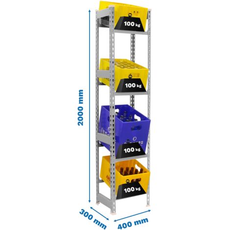 Estantería SIMONBOTTLE 4-2000x400x300 galva