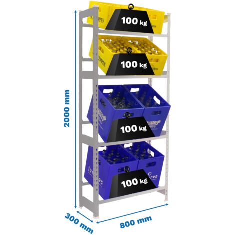 Estantería SIMONBOTTLE 4-2000x800x300 galva