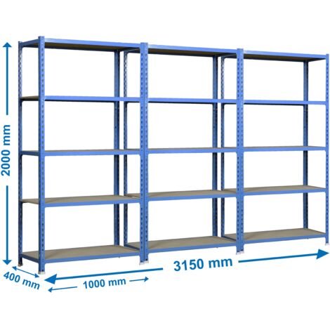Estantería SIMONCLICK SimonrackPack 3 maderclick plus 5/400 azul/madera