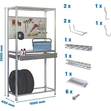 Estantería SIMONRACING Pack box plus 3/400 galvanizada + 9 accesorios