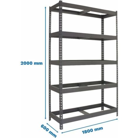 Estantería SIMONRACK Ecoforte 1806-5 Gris (sin bandejas)