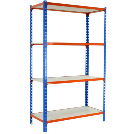 Estantería SIMONRACK Maderclick mini 4/300 1500 azul/naranja/madera