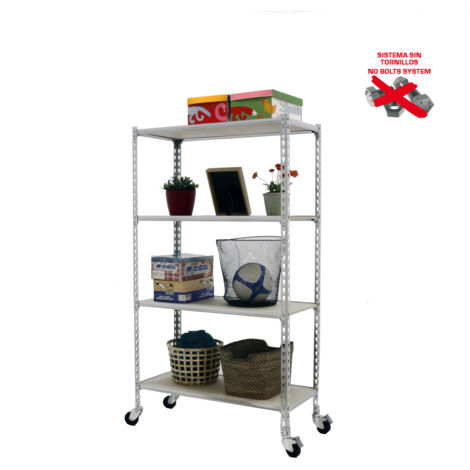 Estantería SIMONRACK Maderclick mobile superplus 4/400 1500 galv/ma