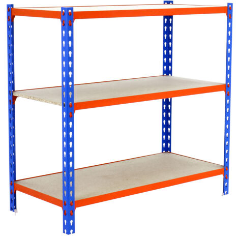 Estantería SIMONRACK Maderclick plus 3/400 900 azul/naranja/madera