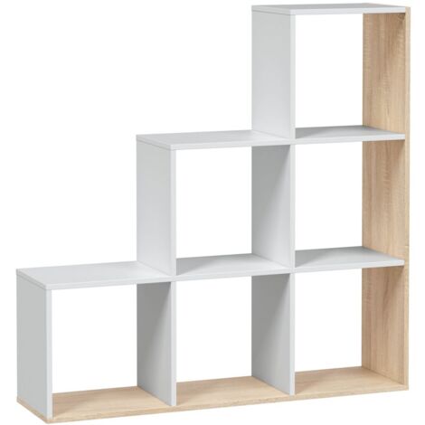 Estanteria Step blanco y roble