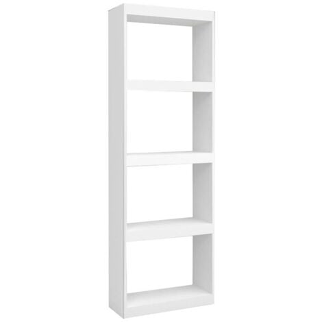 VMO HOME Estantería Talio Color Blanco Mate librería salón Comedor Oficina Estilo Moderno Muebles 181x60x25 cm