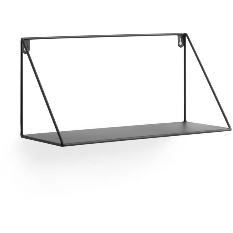 

Kave Home - Estante de pared Teg triangular 40 x 20 cm de acero en negro