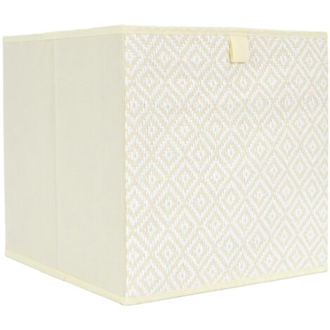 Estantería trenzada beige 30x30cm plegable