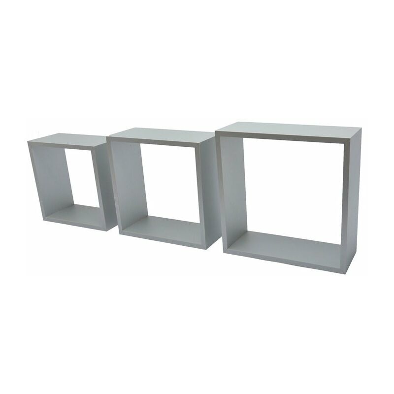 

Fepre - Estantería triple estantes forma de cubo Color ALUMINIO