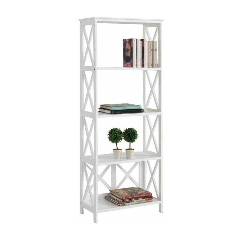 

Kitcloset - Estantería Victoria 5 baldas acabado blanco 147 cm(alto)60 cm(ancho)30 cm(fondo). Color BLANCO
