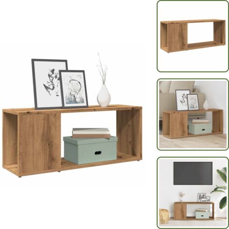 Estantería - vidaXL Mueble de TV madera de ingeniería roble artisan 80x24x32 cm - Mueble de oficina