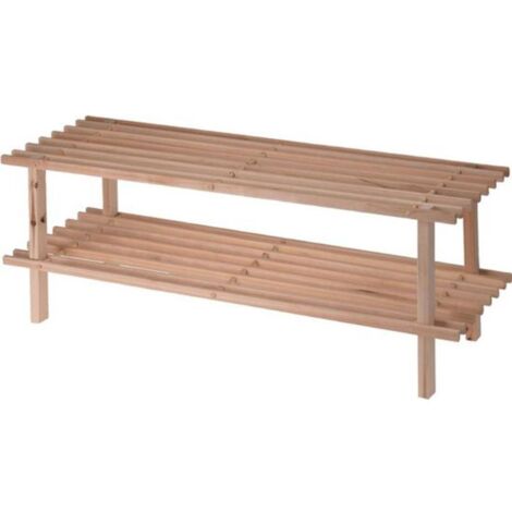 Estanteria zapatero madera 2 pisos