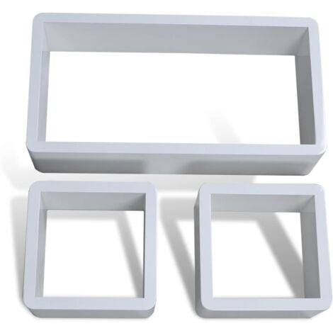 Estanterías de cubos para pared 6 unidades blanco