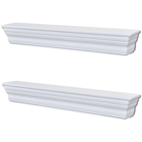 estanterías de pared blancas Aaliyah 2 unidades vidaXL - Blanco