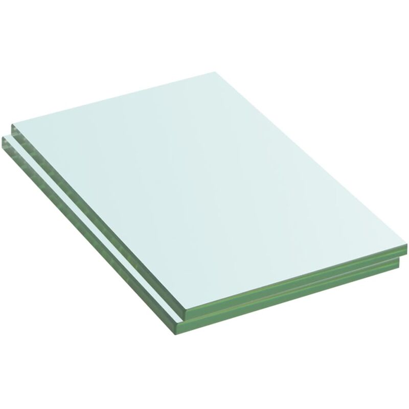 

Estantes 2 unidades panel de vidrio transparente 20x12 cm - Transparente