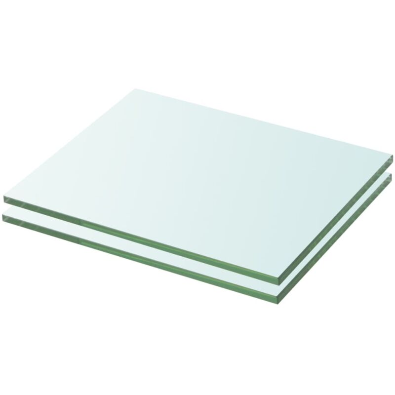 

vidaXL Panel de Estante de Vidrio Transparente 20x20 cm 2 Unidades - Transparente